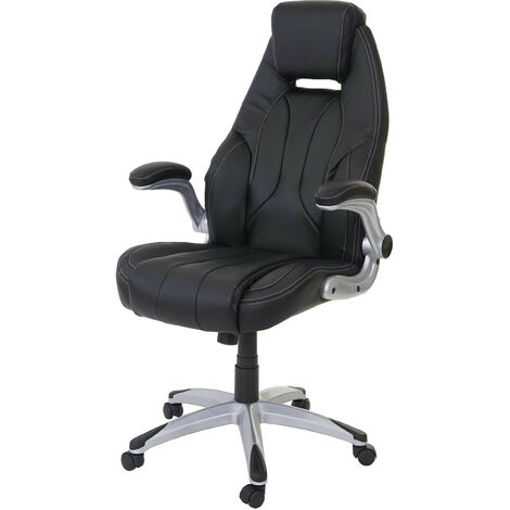 Fauteuil De Bureau Ergonomique HWC-F14 - Similicuir, Résistance 150kg, Réglable