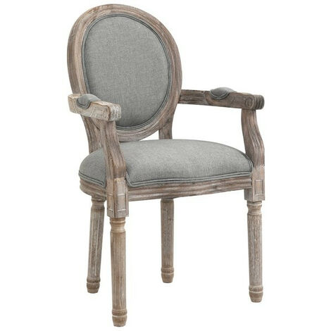 Chaise style Louis XVI Lys Grise (1/5)