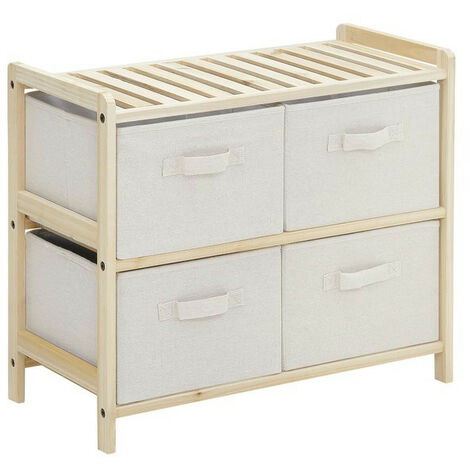 Commode tiroirs tissu DRAPE beige (1/5)