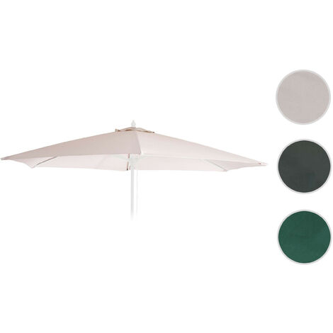 Toile de rechange pour parasol Florida, Toile de rechange pour parasol, Ø 3m polyester 6 baleines vert olive (1/5)