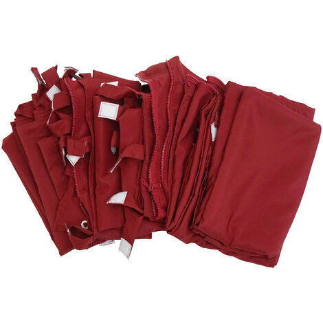 Parois Latérales Pour Pavillon De Jardin 3x3m - Lot De 2 - Polyester Imperméable Anthracite Avec Fenêtre