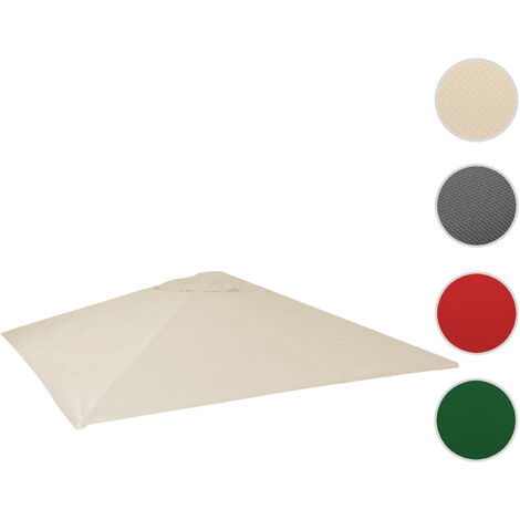 Enveloppe pour parasol gastronomie HWC-D20, enveloppe de rechange, 5x5m (Ø7,2m) polyester - anthracite (1/5)