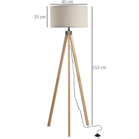 Lampadaire trépied TRIPOD beige