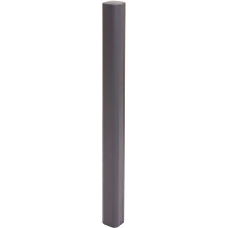 Poteau en aluminium Sarthe clôture WPC, poteau pilier, système enfichable 98cm, gris (1/5)