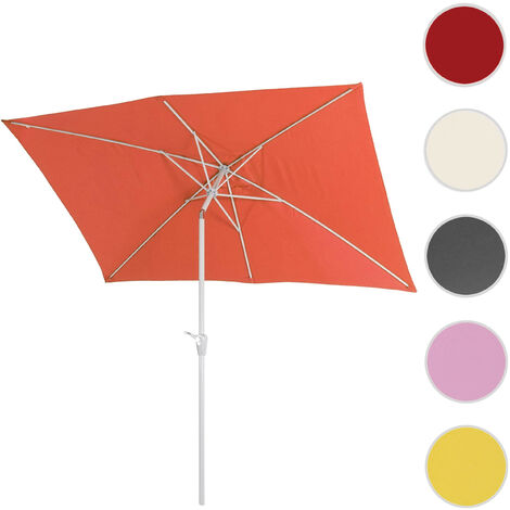 Parasol N 23, Parasol de jardin, 2x3m, rectangulaire, inclinable, Polyester/Alu 4,5kg - anthracite (1/5)