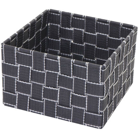 Panier de rangement HWC-C37, 12x19x19cm - gris foncé (1/5)