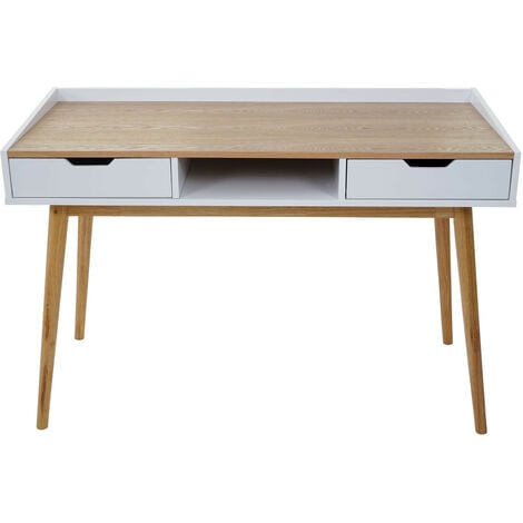 Bureau HWC-A70, table d'ordinateur, 120x55cm MDF aspect frêne