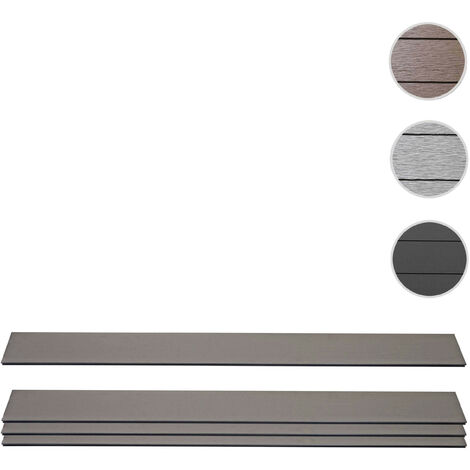 Lot de 4 lattes pour brise-vue en WPC Sarthe, planches brise-vent, approx. 1sqm - 180cm, anthracite (1/5)