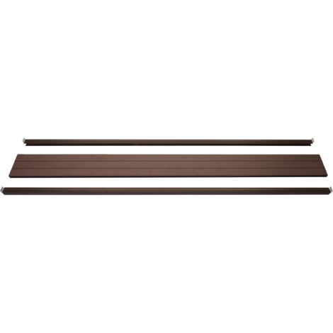 Set de finition pour brise-vue WPC Sarthe, profil de finition brise-vent, poteaux WPC - 180cm, brun (1/5)
