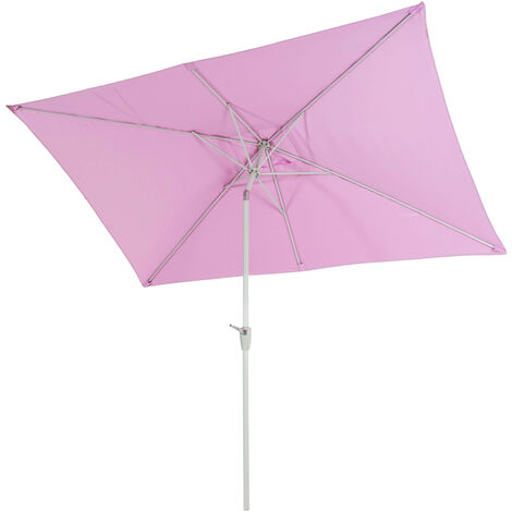 Parasol N23, parasol de jardin, 2x3m rectangulaire inclinable, polyester/aluminium 4,5kg - lilas (1/5)