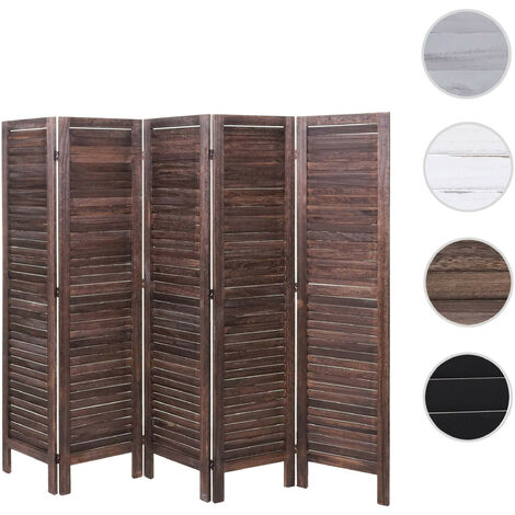 Paravent HWC-G30, cloison de séparation, aspect miteux 170x200cm - anthracite (1/5)