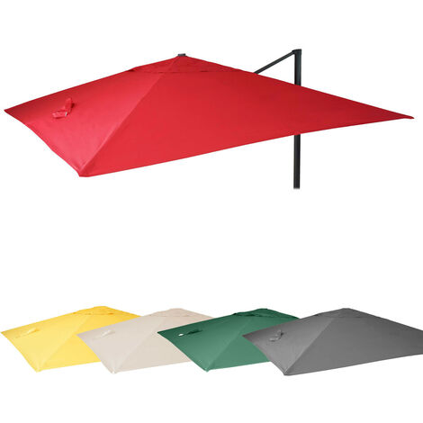 Toile de rechange pour parasol déporté HWC, 3 x 4 m - anthracite