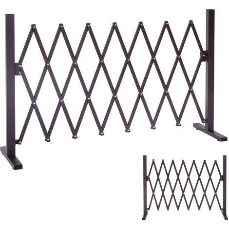 Grillage Randers, tuteur pour plantes, grille animaux télescopique, aluminium marron - 31-261cm (1/5)