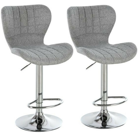 Lot de 2 tabourets VOLTA gris (1/5)