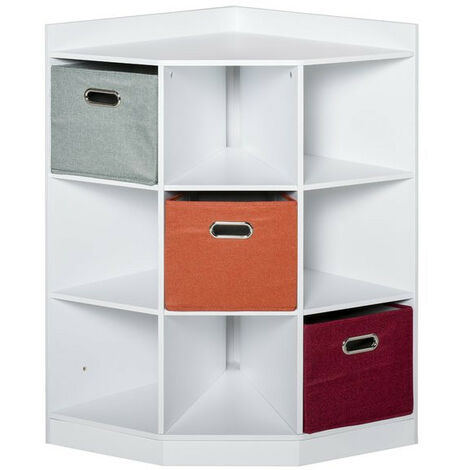 Meuble d'angle RUCHE blanc