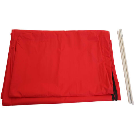 Housse de protection HWC pour parasol jusqu'à 4,3 m (3x3 m), housse avec fermeture éclair rouge (1/5)