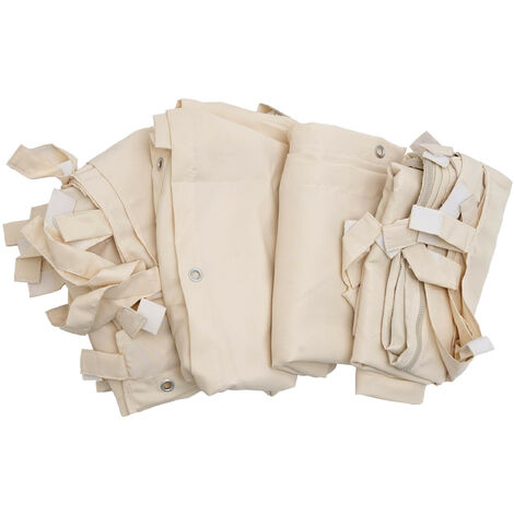 Jeu de 4 parois latérales pour pergola HWC-A22, parois latérales de remplacement, polyester 3x3m - crème (1/5)