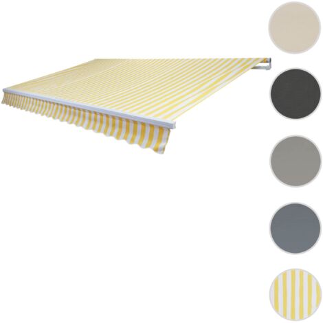 Toile de rechange pour store T791, store à bras articulé Toile de rechange 4,5x3m  acrylique jaune-blanc (1/5)