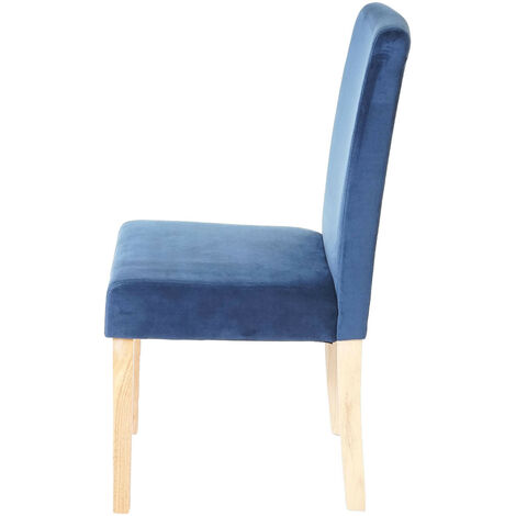 Chaise de salle à manger Littau, chaise de cuisine, velours - essence, pieds clairs