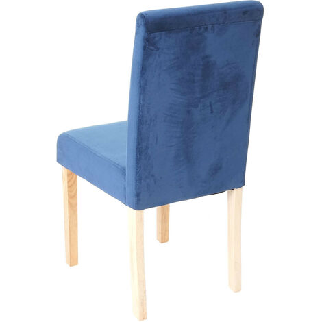 Chaise de salle à manger Littau, chaise de cuisine, velours - essence, pieds clairs