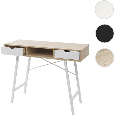 Table console HWC-E92, table de rangement table d'appoint, structure 3D 100x40cm - noir (1/5)