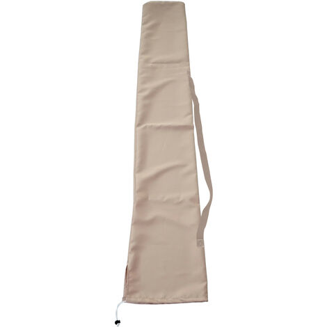 Housse de protection pour parasol jusqu'à 3x4m, gaine de protection avec cordelette - crème (1/4)