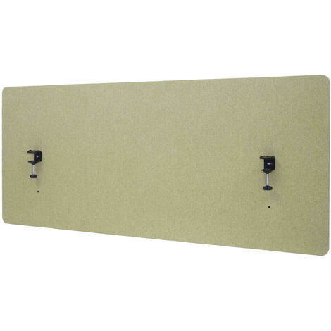Paroi de séparation acoustique HWC-G75, Protection visuelle pour bureau, panneau, tissu - 140x60cm, vert (1/5)