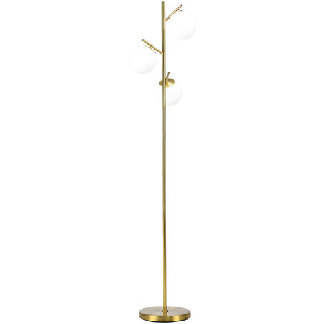 Lampadaire globe design TRISTAN métal doré (1/5)