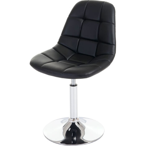 2x chaise de salle à manger Cascina, fauteuil pitovante, chrome - similicuir noir (1/5)