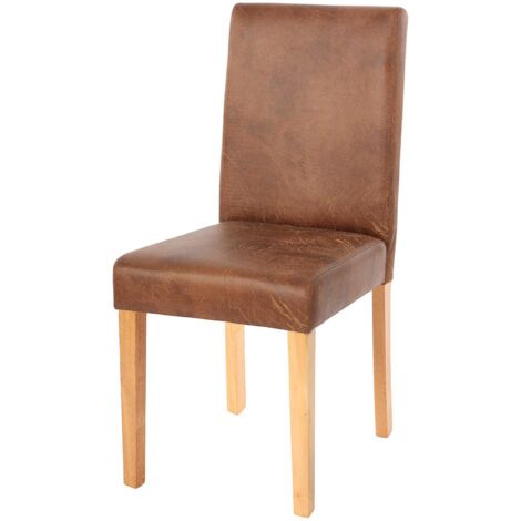 Chaise de salle à manger Littau, chaise de cuisine, tissu/textile - simili-daim, pieds clairs (1/5)