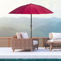 Parasol rond inclinable PALOMA bordeaux