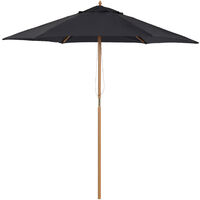 Parasol hexagonal bambou LINDA noir