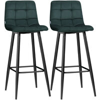 Lot de 2 tabourets de bar NEWRY vert sapin