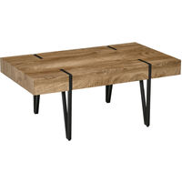 Table basse vintage ALRIC bois de bastaing