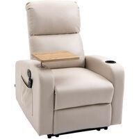 Fauteuil inclinable électrique massant JODIE beige
