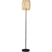 Lampadaire aspect cannage MARTHE beige et noir