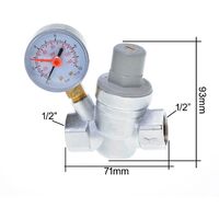 Wasserdruckreduzierventil 3/4Buchse für 22mm Rohr Manometer