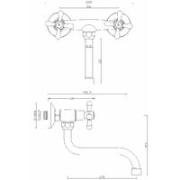 S'-Typ Antike Messing-Badezimmerarmatur Küchenarmatur Antike Retro-Köpfe