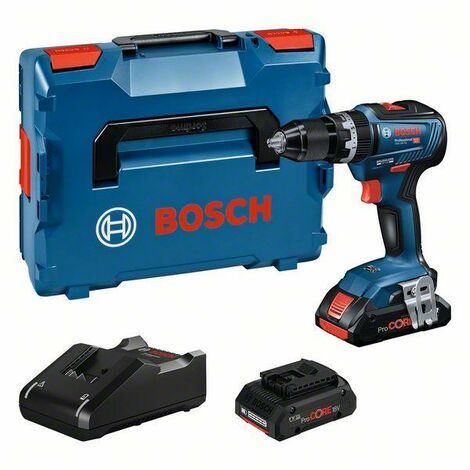 Bosch Professional Perceuse-visseuse sans fil GSB 18V-55, 2 batteries ProCORE18V, chargeur rapide GAL 18V-40 - 06019H5304