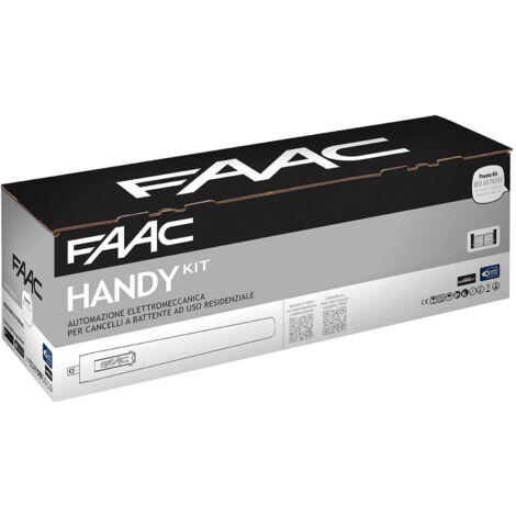 Faac – Kit automazione cancelli 105998 – 24V per ante battenti fino a 2,3m – Attuatori S418 con motore a spazzole – Centrale E034S con gestione elettroserratura (1/10)