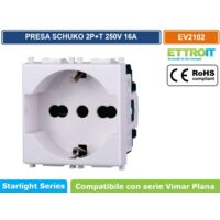 BTICINO MAGIC PRESA Bivalente Compatibile Con 5180 Prima Serie 2P+T 10