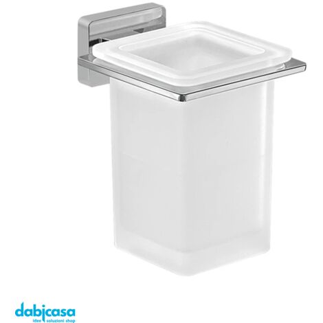 Trade Shop - Dispenser Porta Sapone Liquido Bianco Silver Per Ricambio  Accessori Bagno 79862