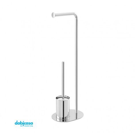 Gedy winny Colonnina portarotolo e scopino WC in acciaio inox ø 25 x