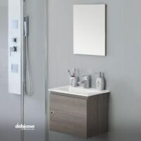 Mobile da Bagno Salvaspazio Rovere Chiaro 50x36,5 cm con Anta