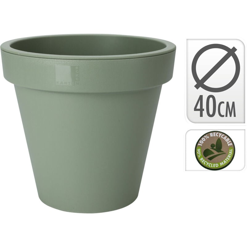 Pot de fleurs rond vert pastel plusieurs diamètres Ø 40 cm