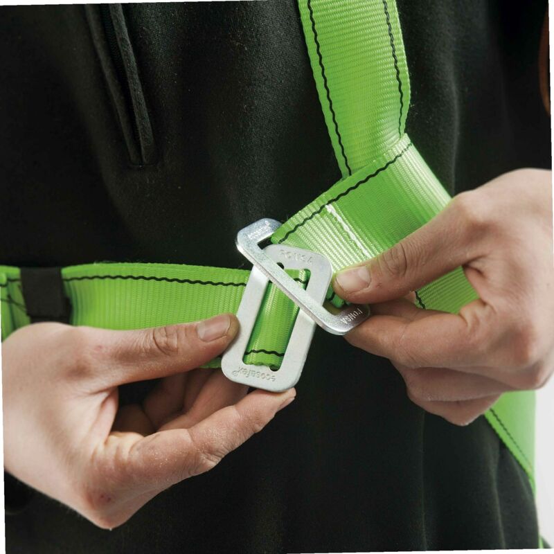 PONSA Kit Professionnel Harnais Sécurité + Ligne De Vie 20m - Travail En Hauteur Avec Mousquetons Et Sacs