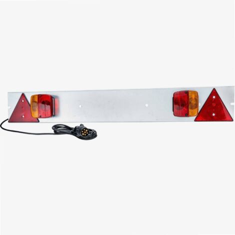 Plaque de signalisation en acier galvanisé 1m – Compatible remorques bateau et caravane – Épaisseur 6/10 – Câble 4m avec prise 7 broches – Peraline