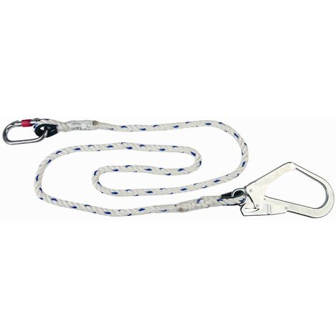 LONGE 1,5M AVEC CONNECTEUR GRANDE OUVERTURE BLANC