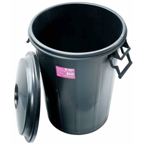 Poubelle d'extérieur 100 litres en PVC - noir EDA : l'unité à Prix Carrefour