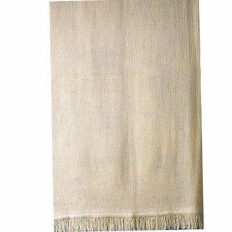 Rideau marseillais tissé écru 250 x 140 cm – 80% coton et 20% polyéthylène – Fabrication française – Lavable en machine à 30° – Poyet Motte